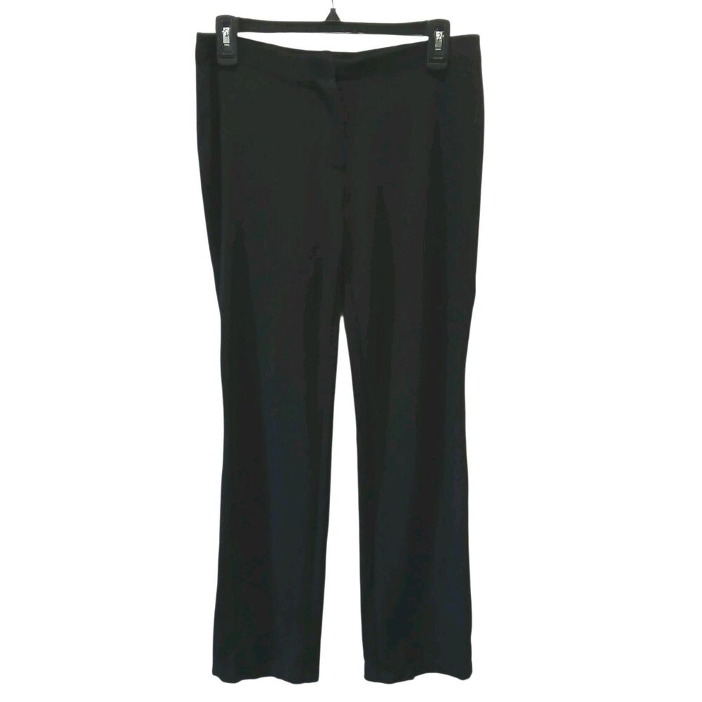 J. Jill Black Stretch Pants Women's Size 6 Petite Zip Straight Leg Casual Office